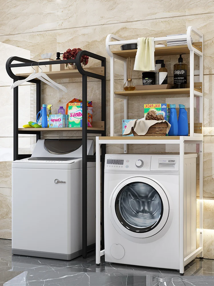 Drum washing machine setting frame flip wheel storage frame bathroom landing multi-story bathroom balcony receiving shelf