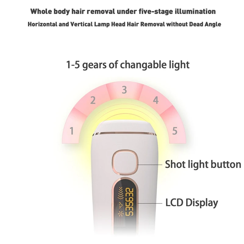 Lcd IPL эпилятор, портативный эпилятор, перманентное удаление волос, 500000, вспышка для тела, ног, бикини, триммер, эпилятор для женщин, подарки