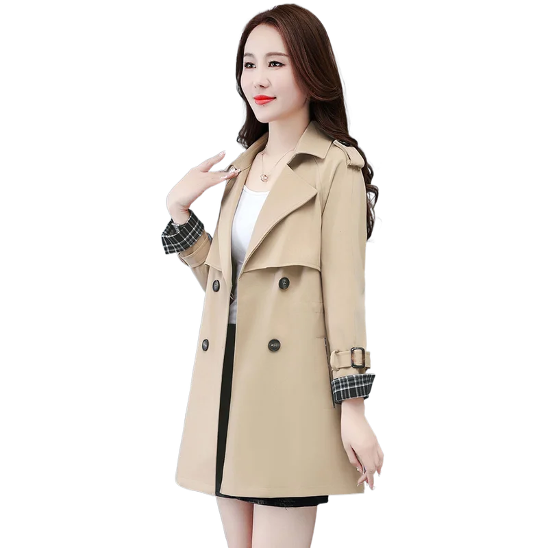 

Brand Windbreaker Women Outerwear New Spring Autumn Casual Overcoat Female Medium Long Plus SizeLoose Trench Coat Lady Coat