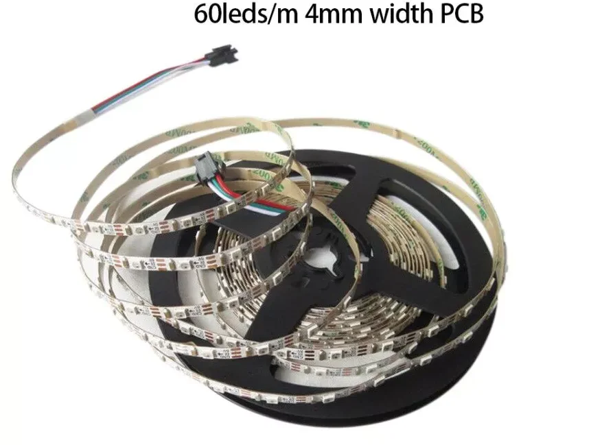 Прибор приемно-DC5V SK6812MINI 3535 и 5050 RGB светодиодный пиксель полосы 60 Светодиодный s/m 4 мм 5 мм FPC 60 пикс./м WS2812B белая/черная печатная плата