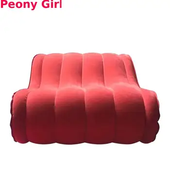 2021 New Modern Inflatable Air Sofa For Adult Couple Love Game Chair With 4 Handcuffs Beach Garden Outdoor Furniture Foldable 6