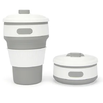 

10 pcs Wholesale Folding Silicone Cup Portable Telescopic Drinking Collapsible Coffee Cup Multi-function Foldable Silica Mug