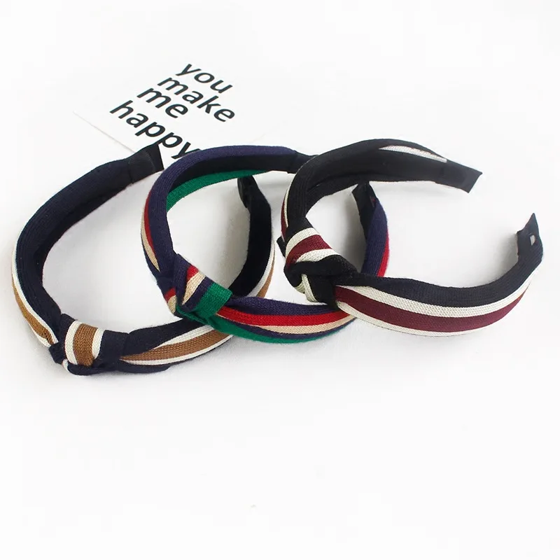 New Products Korean-style Cool Fabric Hair Bands GIRL'S Cool Sports Hair Bands Mixed Colors Knot Hair Band