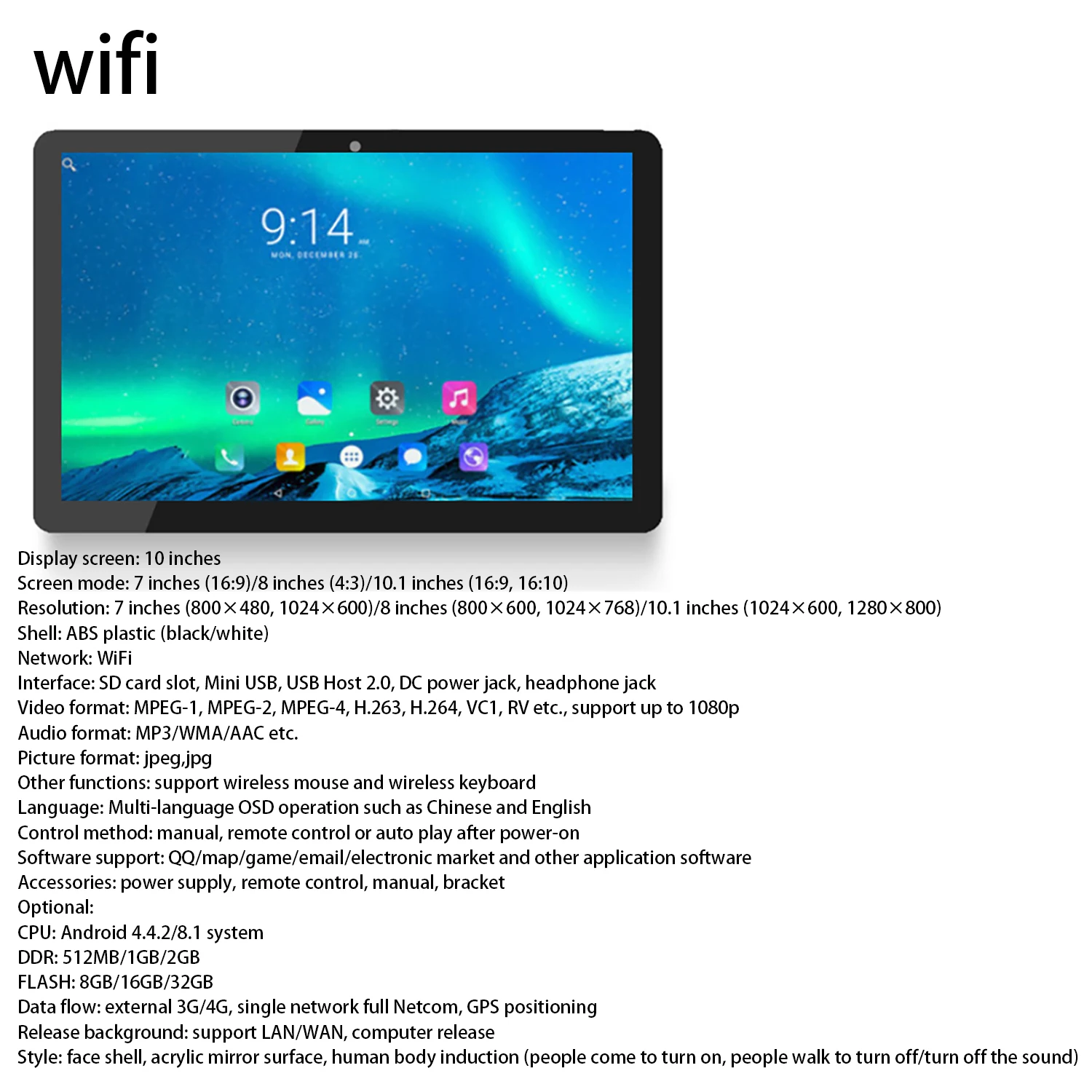 US $69.10 Hot selling 10 inch Smart WiFi Cloud Digital Photo Frame with motion sensor Includes 10GB Free Cloud Storage