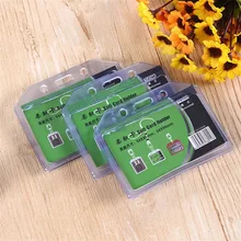 

Clear Medical Thickened Card Protector with Lanyard for School Ward Credentials Vaccination Records Badges Pass ID Name Holders
