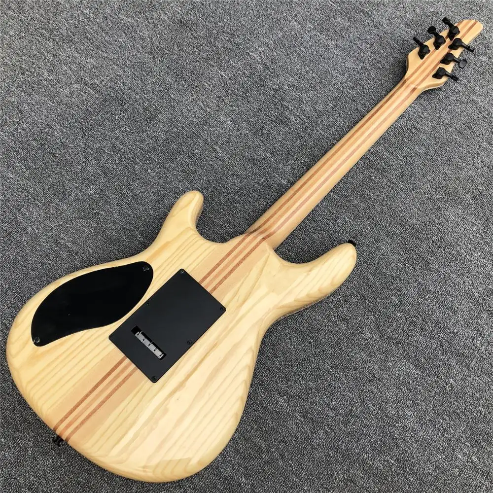 Blue Flame Maple Mayones 6 струн электрогитара, черное дерево гриф черная фурнитура, шея через золу тела Mayones Guitarra