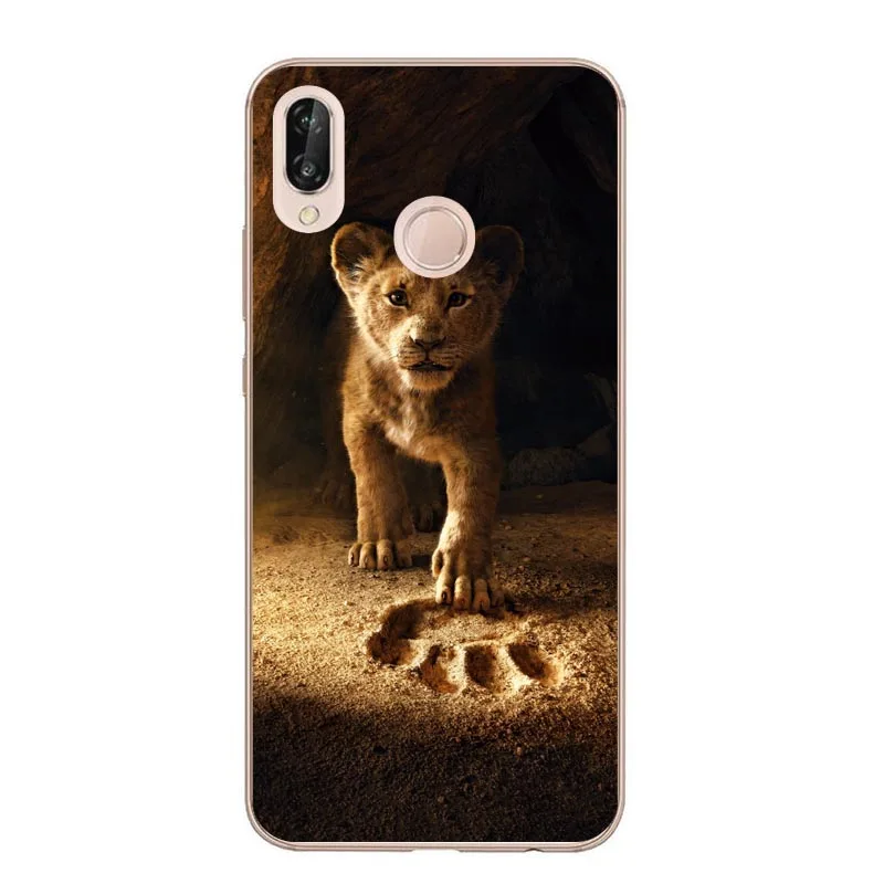 Милый Лев Король Луна Львы Simba чехол для Huawei P8 Lite P10 P10Lite P20 Lite P20Pro mate 10Lite mate 20Pro P30 Lite P30 Pro - Цвет: TPU