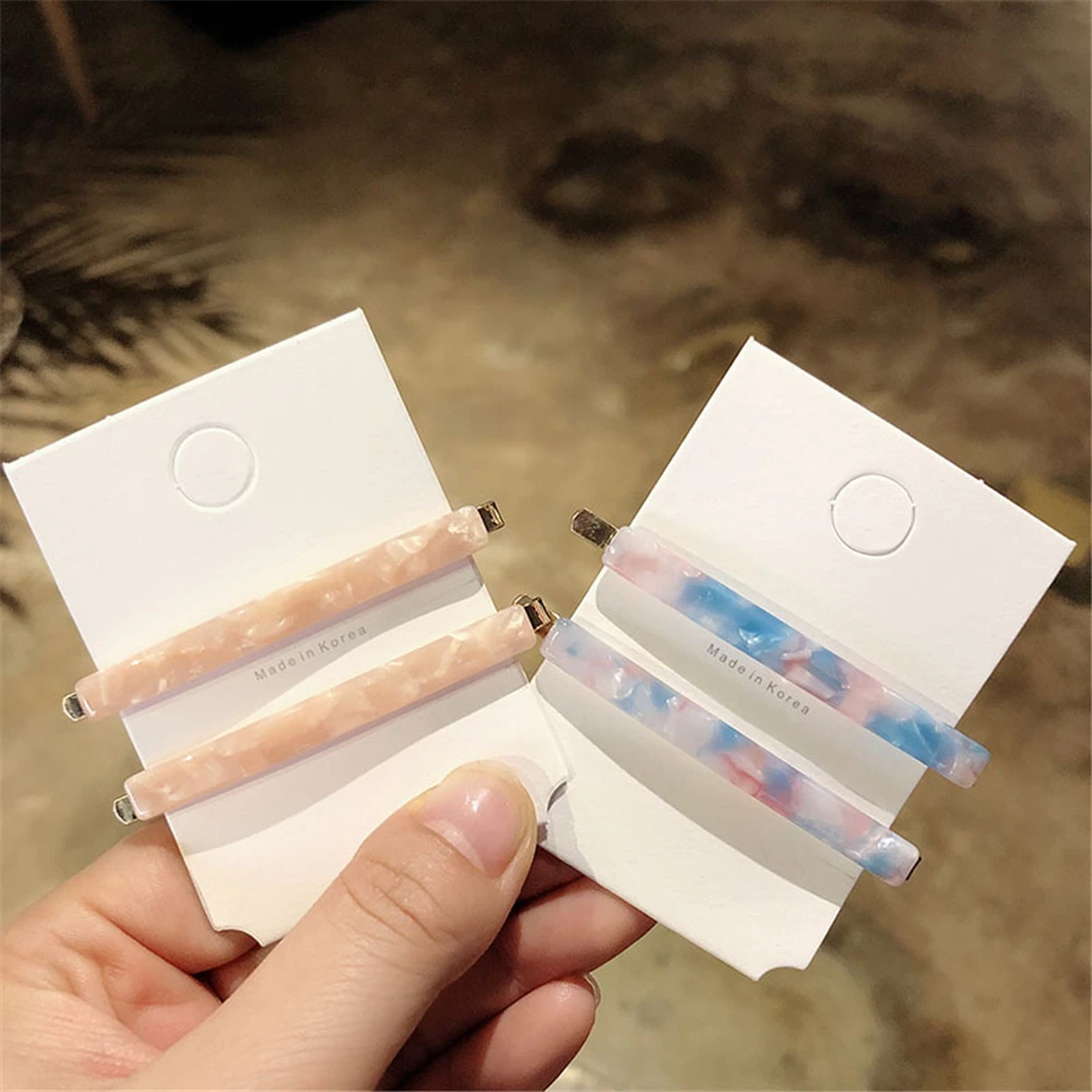 2 шт./Лот японская ацетатная шикарная Минималистичная Милая акриловая заколка