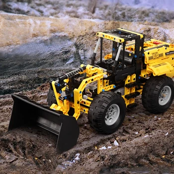 

Engineering vehicle mechanical group electric remote control assembly building blocks bulldozer excavator toy boy birthday toys