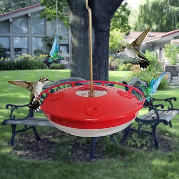 

1PCS Hummingbird Feeder Nectar Patio Yard Window bird food Feeder Drinker Bird Feed Hook Pet Bird Supplies Ports For Outdoor