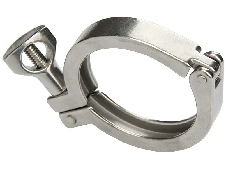 

2pcs Sanitary Clamps Stainless Steel 304 Pipe Clamp Hygienic Grade 19 38 51 63 76 89 102 133 159 204 219