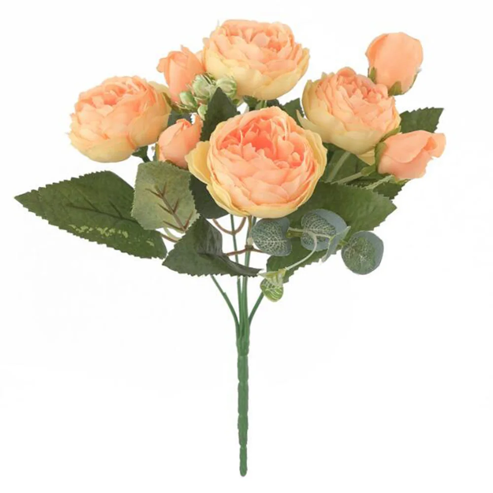 Искусственный шёлковый Пион Букеты поддельные розы большие цветы для свадебной вечеринки офиса отеля и украшения дома