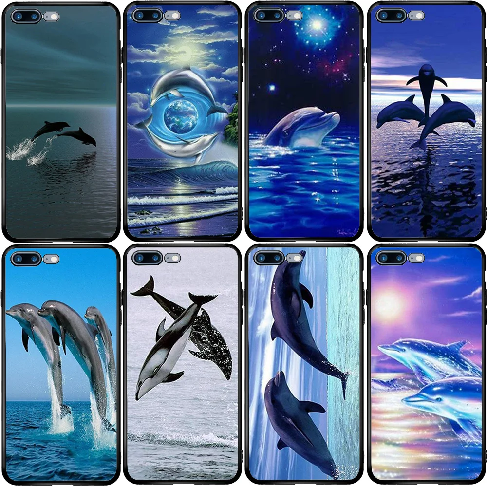 Phone Case for Xiaomi Redmi Note 10 9 9S 9A 8 8T 7 6 7A 6A 5A 5 A1 A2 A3 Pro Max Plus Lite Танец и прыжки дельфинов |