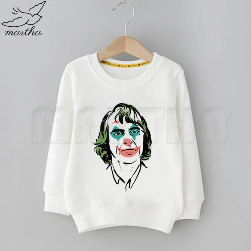 E Детская толстовка с забавным принтом «Joker Joaquin Phoenix»; однотонные толстовки с капюшоном; модные толстовки с длинными рукавами для мальчиков и девочек; уличная одежда - Цвет: E