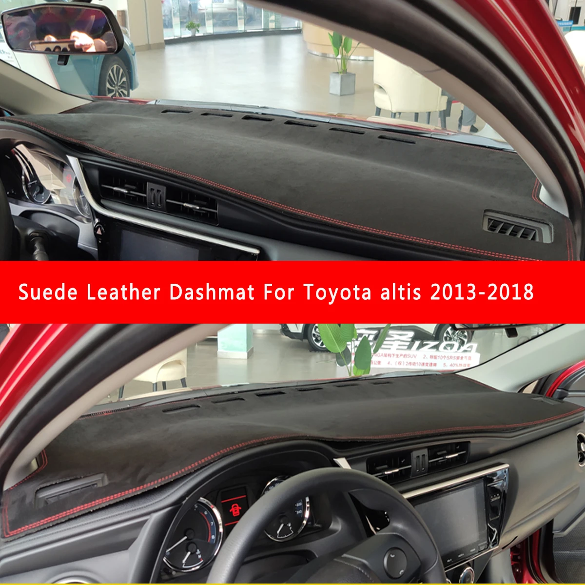 Для Toyota altis g11 2013 замшевый кожаный коврик для приборной панели, Накладка для приборной панели, коврик для приборной панели, нескользящий автомобильный коврик