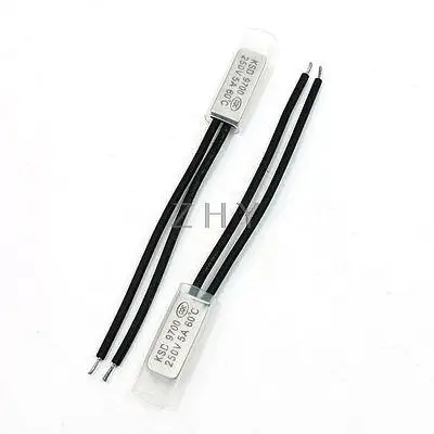 

2 x Bimetal Temperature Switch Thermostat 60 Degree Celsius NC KSD9700