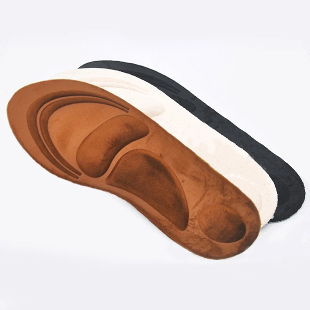 4D замша пены памяти orthotic стелька супинатор ортопедический стельки для обуви плоские Ноги Уход подошва обуви ортопедические подушки