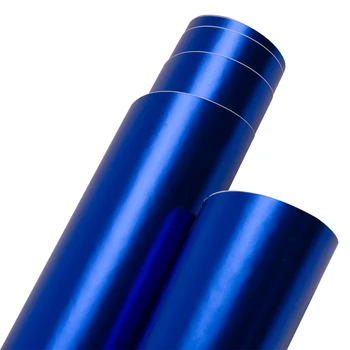 

SUNICE 1.52X20M Matte Wrap Vinyl Film Car Decals Blue Color Chrome Vinyl PVC Wrapping Sheet DIY Car Auto Computer Trucks Decor