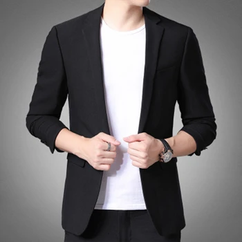 

Black Wedding Suit Blazer Men Fall Winter High Quality Mens Business Casual Suit Jacket Slim Fit Suit Male Coat