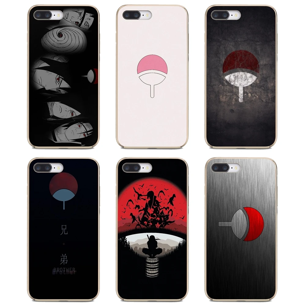 Мягкий кожаный чехол для Samsung Galaxy S7 S8 S9 S10E S20 FE Note 10 20 Edge Lite Plus Ultra Clan-Uchiha-Sasuke-Logo-Naruto-Art