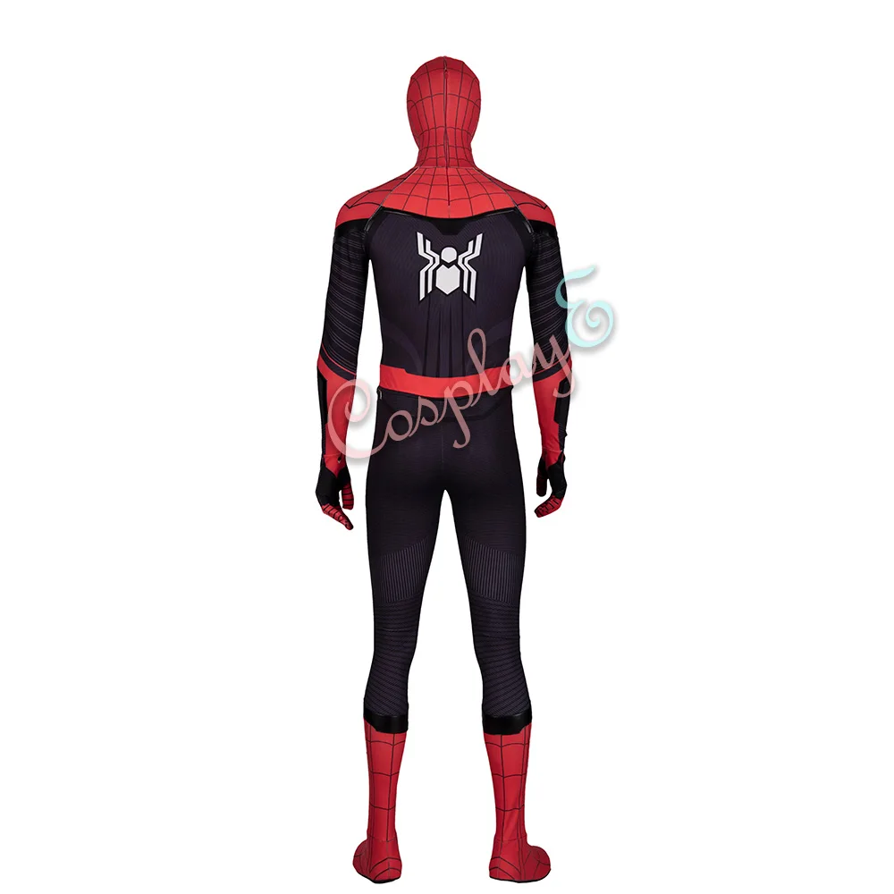Костюм Человека-паука Человек-паук: вдали от дома косплей Питер Паркер мужской красный наряд на Хэллоуин