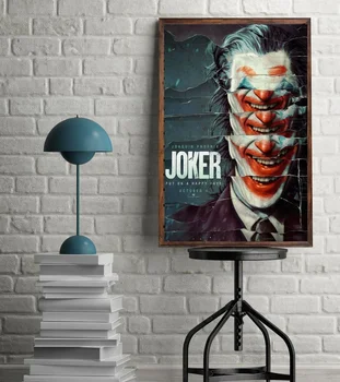 

Joker DC 2019 Movie Film Joaquin Phoenix Comics Art silk poster painting Poster Wall Decor