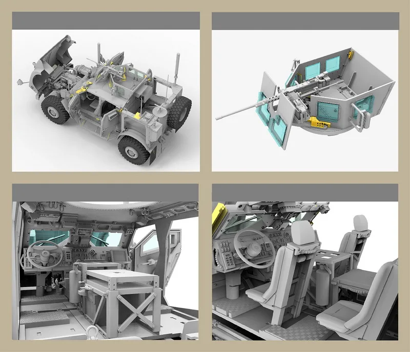 С полным интерьером [набор пластиковых моделей] Ryefield модель RM-5032 1/35 M1240A1 M-ATV