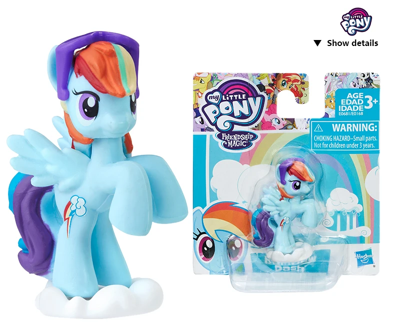 FurReal Friends, My Little Pony с рисунком из мультфильма «Мой Маленький Пони» друзей 3-дюймовая пленка маленькие пони всех цветов радуги; платье Lunamoon редкость Сумерки ПВХ экшн статуэтки коллекционные куклы