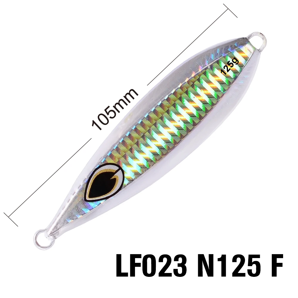 F No Hook Metel 1 шт., свинцовая приманка, 125 г/10,5 см, жесткий металлический джиг, приманка для рыбалки, 6 цветов, воблер, искусственная приманка с/без крючков - Цвет: F No Hook