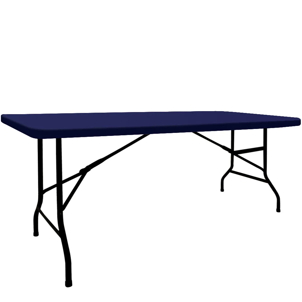 Navy Blue Прямоугольные скатерти Топ спандекс стрейч столешница для свадьбы отеля дома события вечерние украшения HAORUI 1 шт - Цвет: Navy Blue