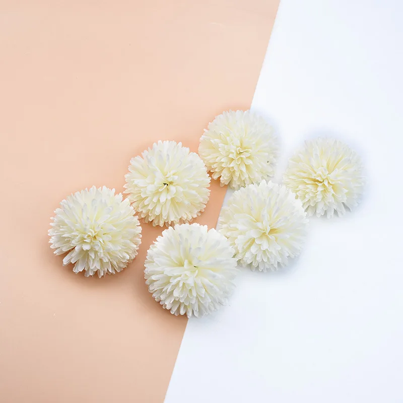 One Head 9cm Chrysanthemum Artificial Silk Flower Head For Home Wedding Party Scrapbooking DIY Accessories