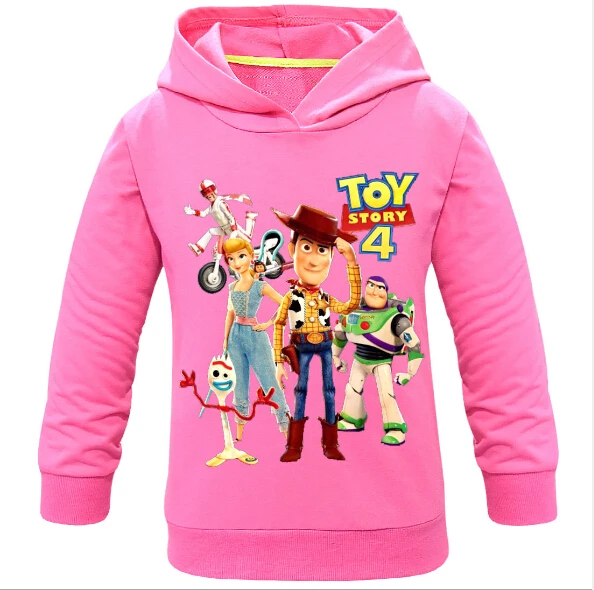 Весенне-осенний теплый свитер свитшот на молнии с капюшоном Toy Story 4 детские толстовки с героями мультфильмов Джесси Вуди форки косплей для девочек и мальчиков - Цвет: color at picture