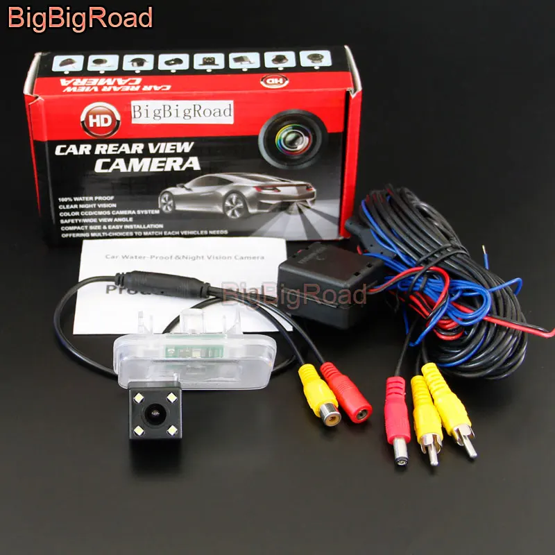 Bigbigroad для Toyota Land Cruiser LC200 автомобильный резервный паркинг CCD камера водонепроницаемый ночного видения - Название цвета: With Power Relay