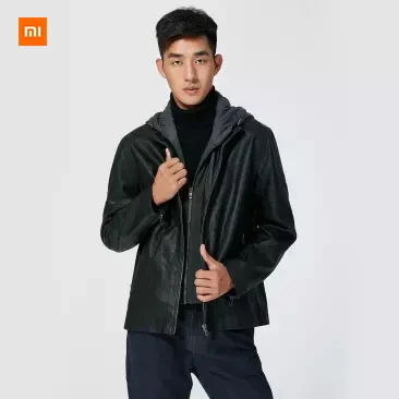 Xiaomi Mijia Youpin хлопковый с капюшоном съемный Мужская косуха предпочтительный PU материал для зимы