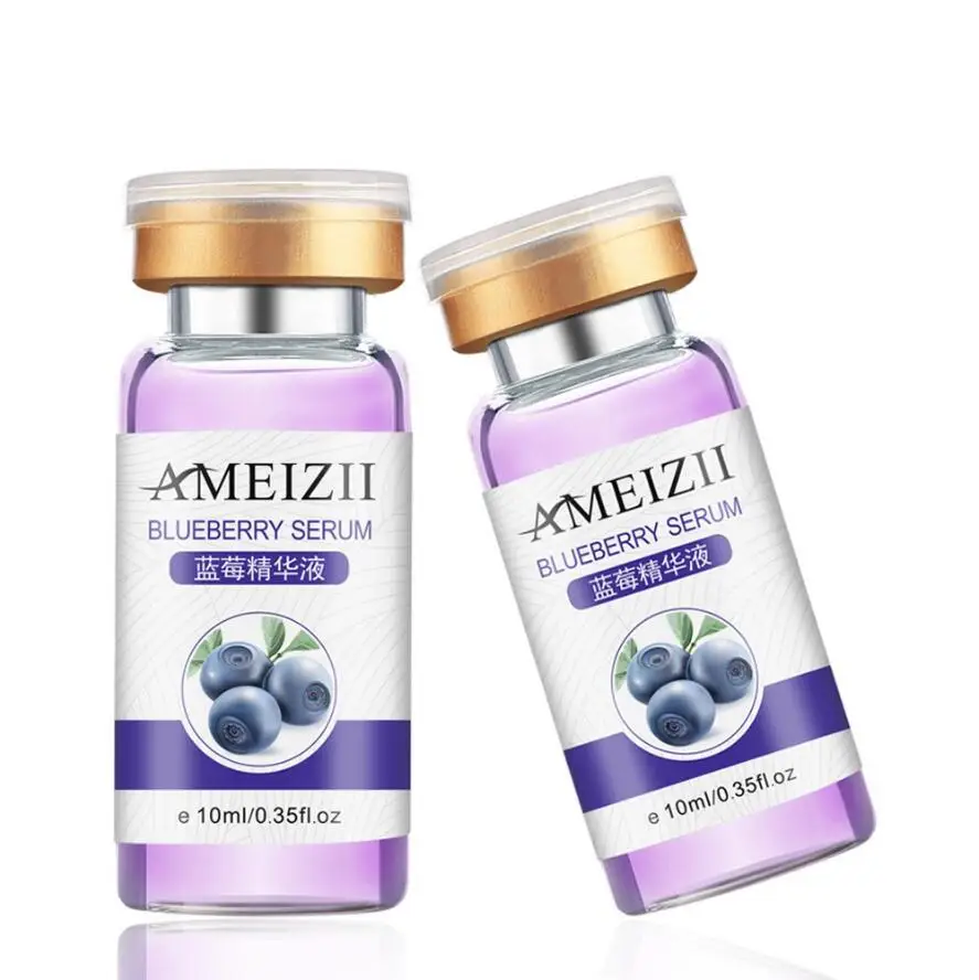 New 10ML Blueberry Essence Lasting Moisturizing Facial Serum Pure Hyaluronic Acid Whitening Repair Firming Skin Serum 2