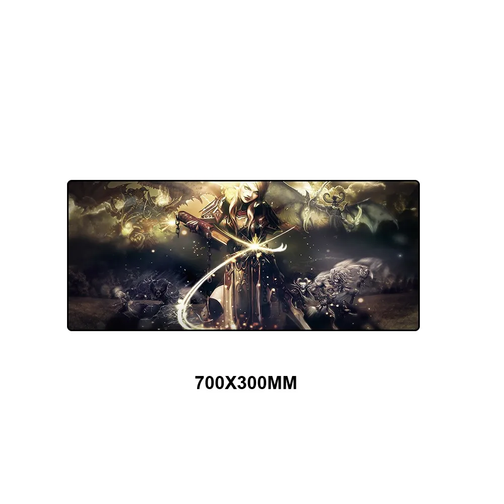 Warcraft коврик для мыши XL большой коврик для мыши Противоскользящий большой стол игровой геймер Коврик для мыши 70x30 см резиновая запирающая кромка компьютерный коврик - Цвет: MSSJ-RW041