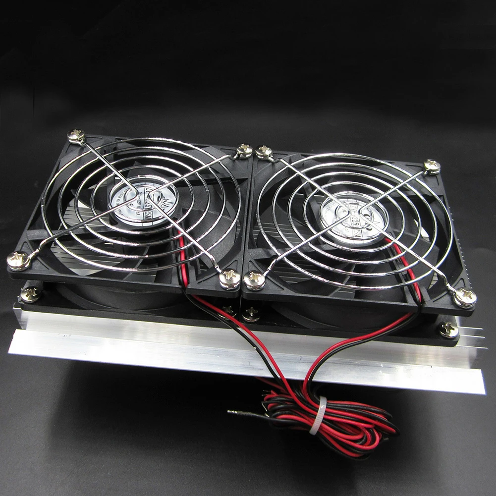 Double Fan Peltier Refrigeration DIY Metal Cooling System Kit Home Industry Semiconductor Heat Resistant Module Thermoelectric