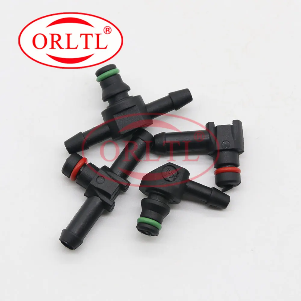 10PCS Return Oil Backflow Joint Pipe T and L Type for Denso Bosh Diesel Injector Plastic Connector Pipe Hose Joiner Tube Fuel