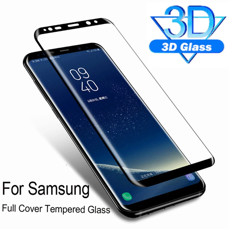 

3D Curved Tempered Glass for Samsung Galaxy S9 S8 Plus Protective Glass Screen Protector on S6 S7 Edge Note 8 9 Front Film