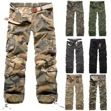 Cargo Pants Men 2022 New Camouflage Trousers Casual Multi-pocket Army Work Combat Pants Mens Military Cargo Pants  Plus Size