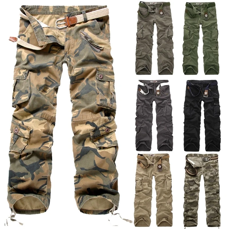 Cargo Pants Men 2022 New Camouflage Trousers Casual Multi-pocket Army Work Combat Pants Mens Military Cargo Pants  Plus Size cargo joggers