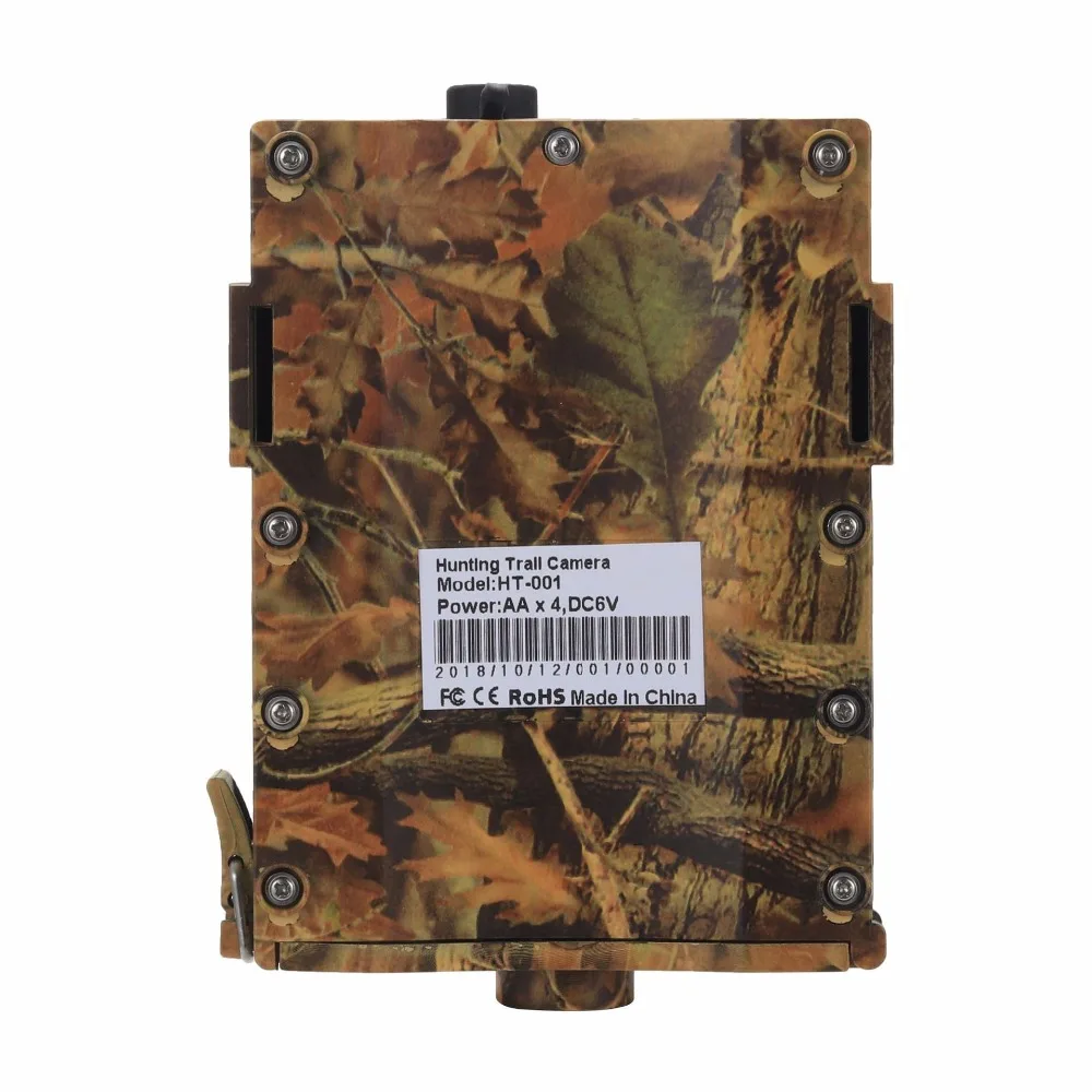 PDDHKK Trail camera 12MP 1080P 30 шт. Инфракрасные светодиоды 850nm охотничья камера IP54 Водонепроницаемая 120 градусов угол Дикая камера HT-001B