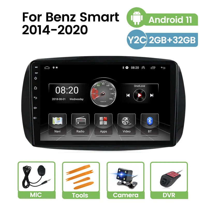Android 11 Автомобильная GPS-навигация стерео медиа автомобильное радио для Mercedes Benz Smart