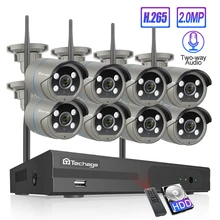 Techage HD 1080P CCTV система 8ch беспроводной NVR комплект 3 ТБ HDD OutdoorTwo way аудио IP Wifi камера система безопасности комплект наблюдения