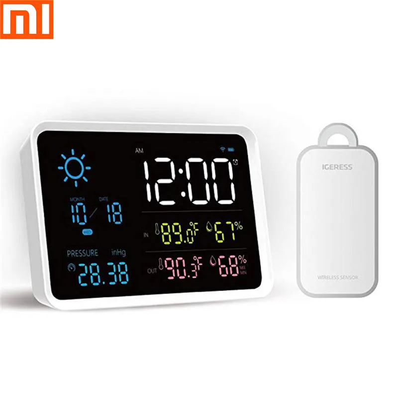 

Xiaomi Youpin YUIHome Digital Weather Station Temperature Humidity Display Atmospheric Pressure Weather Forecast Alarm LED Clock