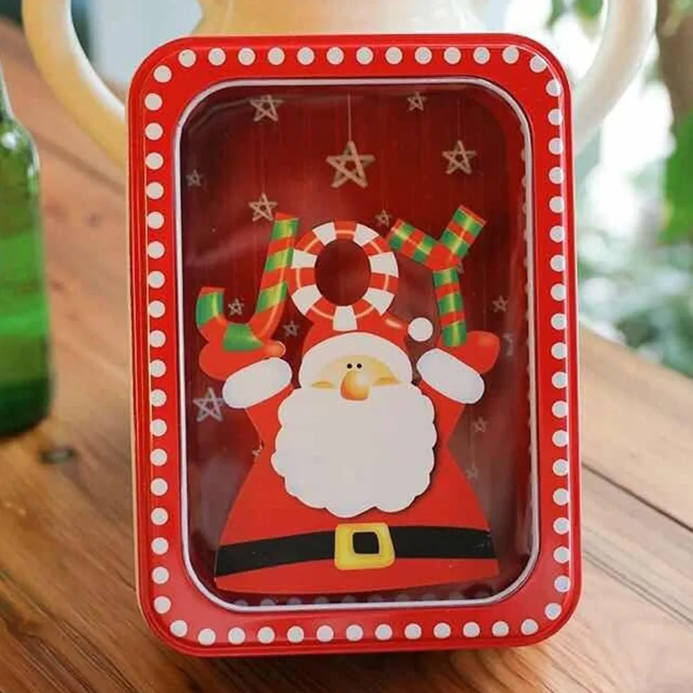2 размера, милая жестяная коробка, Баночки, для свадебной вечеринки, для выпечки конфет, печенья, торта, жестяная коробка для хранения, рождественский подарок, мультяшная коробка для конфет - Цвет: B 18.5x13.2x5.5cm