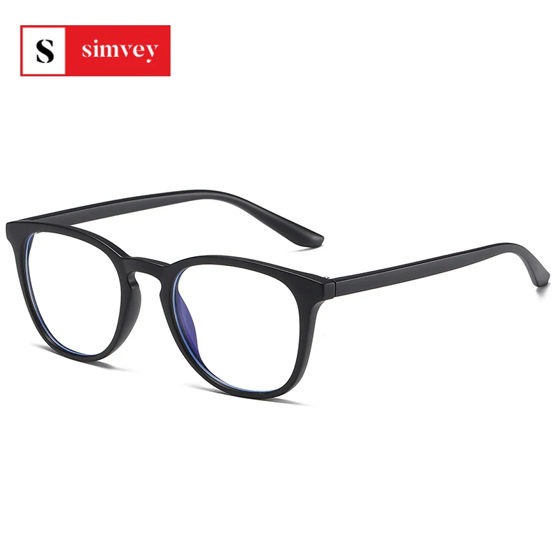 

Simvey Classic Retro Blue Light Filter Computer Glasses Anti Eyestrain Clear Lens Oversized Large Frame Unisex Anti Blue Glasses