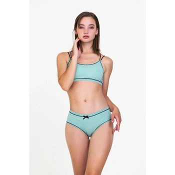 

Women's set (panties, top) 0011 olive color, size 42 5196959