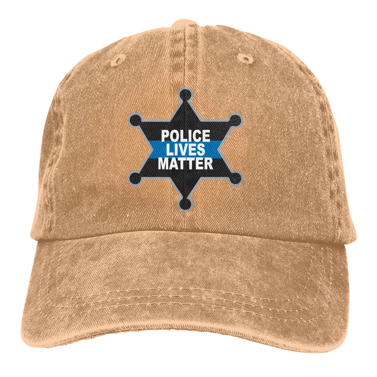 Тонкая синяя линия с надписью «Police Lives Matter» Кепка черная Унисекс Мужская Женская джинсовая бейсболка с ремешком сзади Регулируемая Кепка для гольфа - Цвет: Хаки