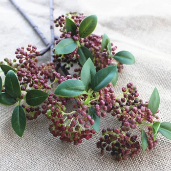 

NEW Berry branch Artificial flower plastic fake plant for home table centerpiece Decoration Xmas decor berries